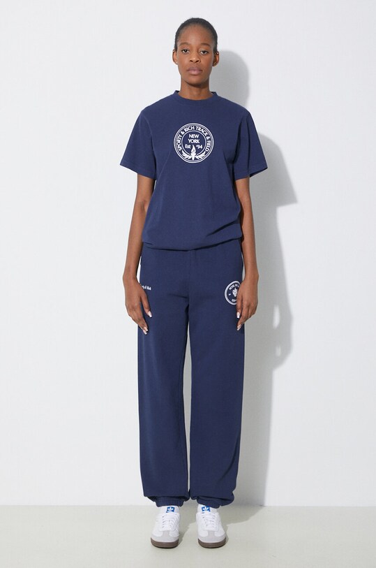 Sporty & Rich cotton t-shirt Central Park T Shirt TSAW2386NA navy SS24