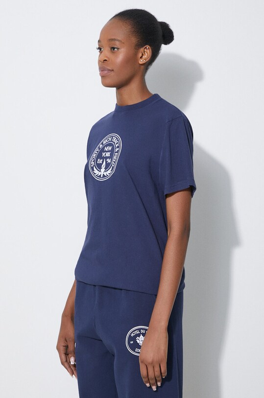 Sporty & Rich cotton t-shirt Central Park T Shirt navy TSAW2386NA