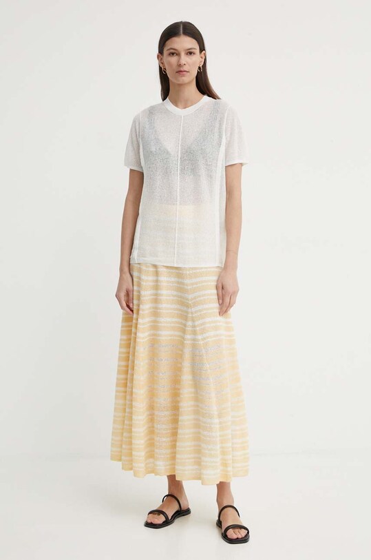 AERON tricou din amestec de in CAYMEN RSTO490489 bej SS24