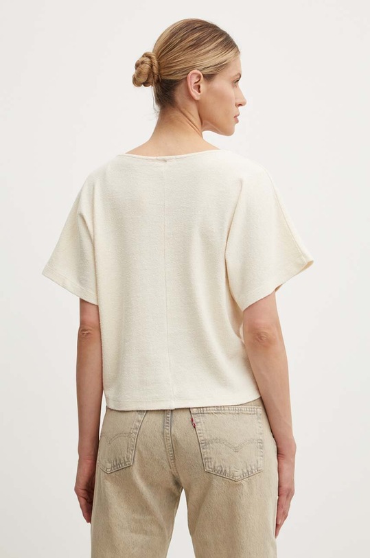 Одежда Хлопковая футболка American Vintage TEE-SHIRT MC COL BATEAU SOT02AE24 бежевый