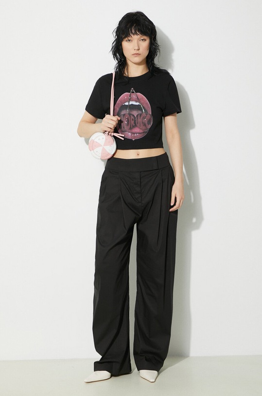 Fiorucci t-shirt Mouth Print W01FPTSH094CJ03BK01 black SS24