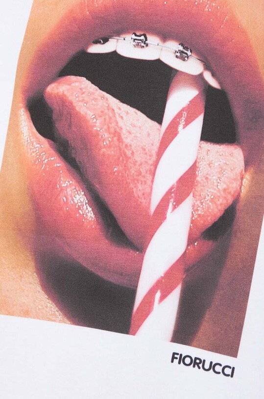 Хлопковая футболка Fiorucci Mouth Print Boxy T-Shirt W01FPTSH102CJ01WH04