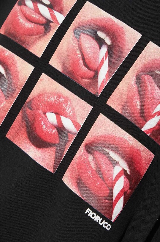 Fiorucci t-shirt bawełniany Mouth Print Padded T-Shirt M01FPTSH105CJ01BK01