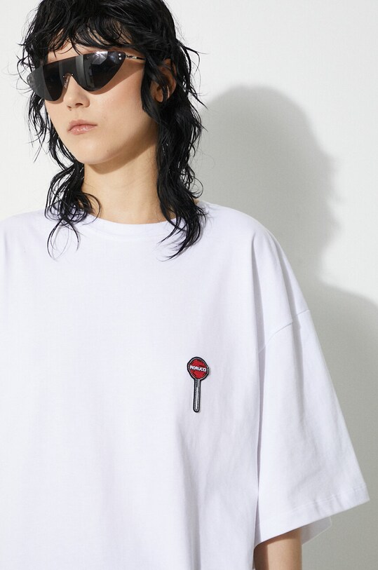 Fiorucci t-shirt bawełniany Lollipop Patch Boxy T-Shirt M01FPTSH103CJ01WH03 biały