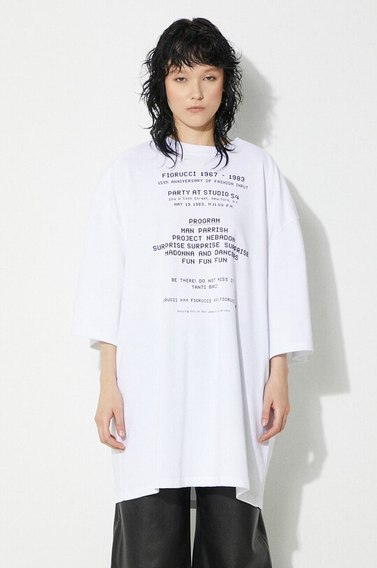 Îmbrăcăminte Fiorucci tricou din bumbac Invitation Print U01FPTSH107CJ01WH01 alb