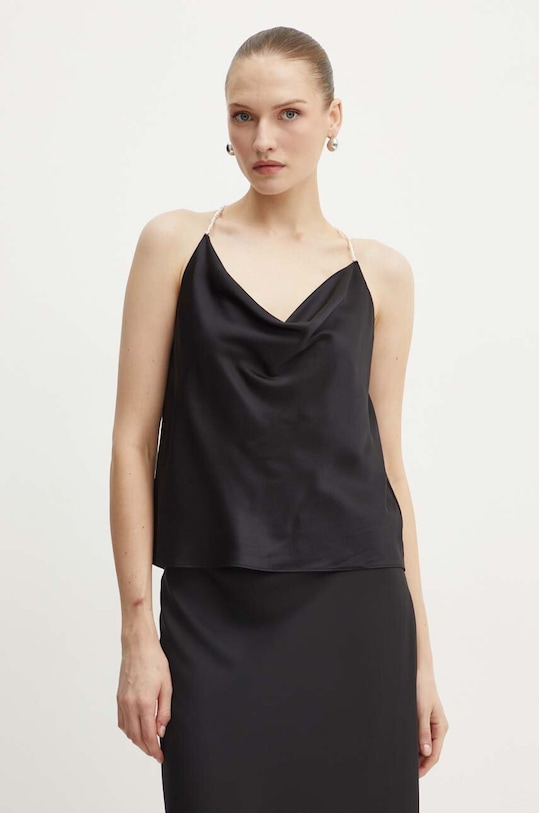 Custommade top de mătase Yvette negru 999756114