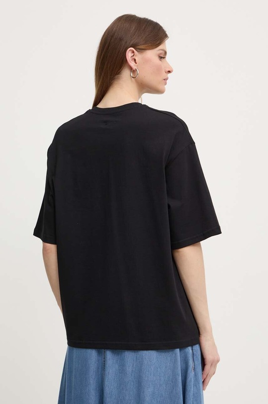 La Mania tricou din bumbac CAYLEE KROJ LUCY CAYLEEKROJLUCY negru SS24