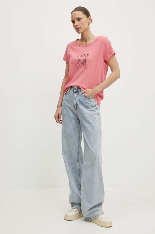 Marc O'Polo tricou din bumbac 404206751431 roz SS24