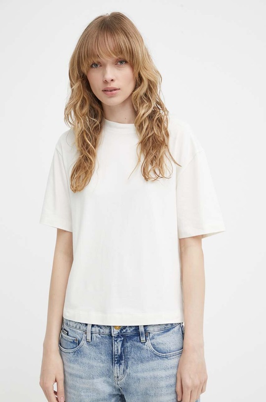 Marc O'Polo t-shirt elasztánnal bézs 404230751409