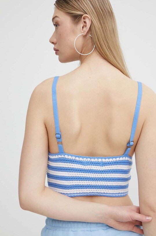 Îmbrăcăminte Hollister Co. top din bumbac KI350.4142.214 albastru