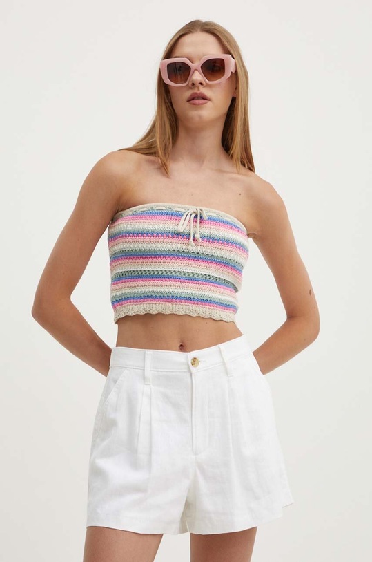 Bavlnený top Hollister Co. béžová KI350.4156.534