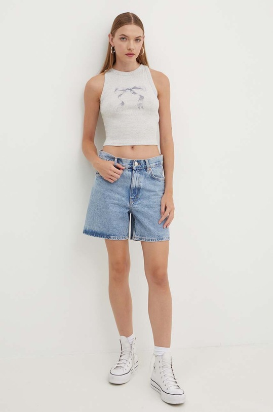 Hollister Co. top KI357.3259.112 szary SS24