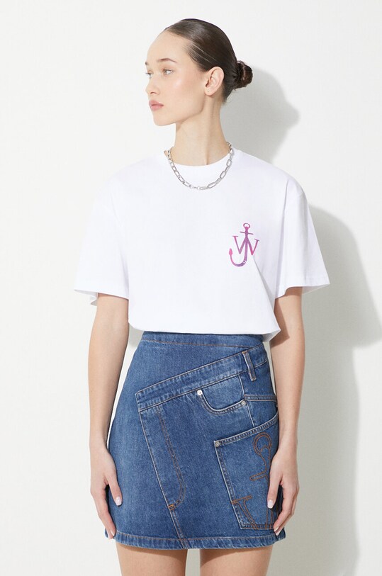 Одяг Бавовняна футболка JW Anderson Naturally Sweet Anchor T-Shirt JT0220.PG0980.001 білий