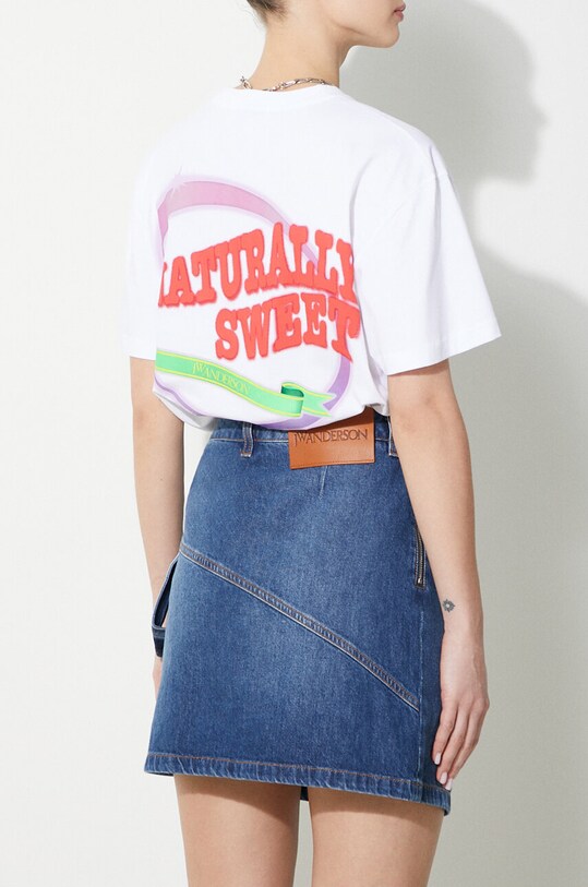 Бавовняна футболка JW Anderson Naturally Sweet Anchor T-Shirt білий JT0220.PG0980.001