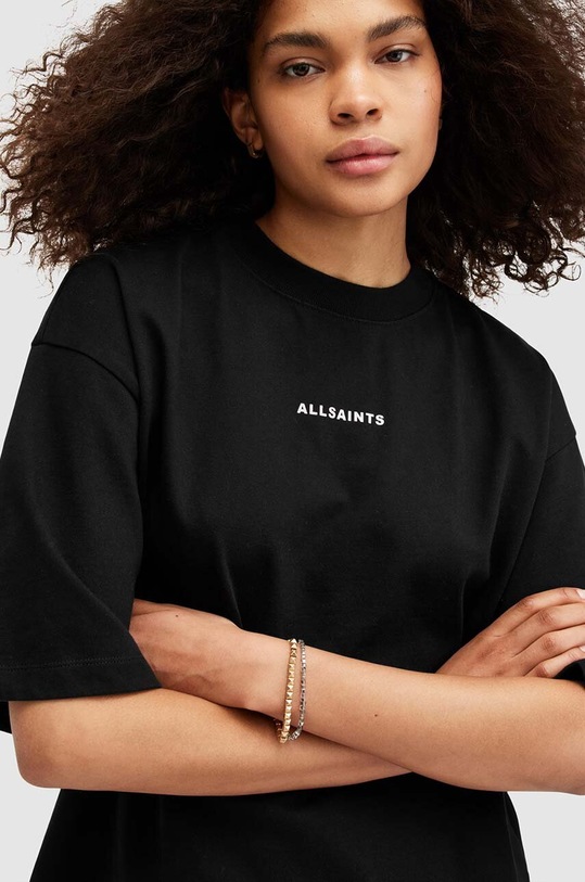AllSaints tricou din bumbac DISC AMELIE TEE W082JA negru SS24