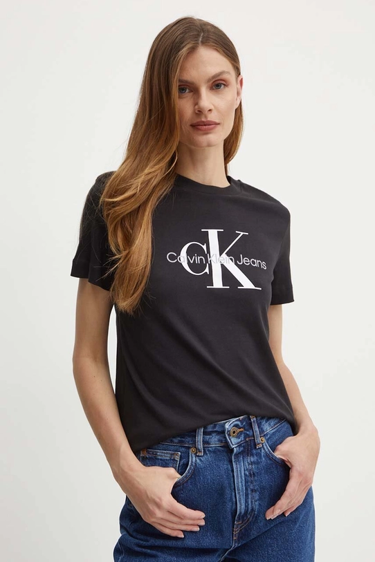 Calvin Klein Jeans t-shirt bawełniany nadruk czarny J20J219142