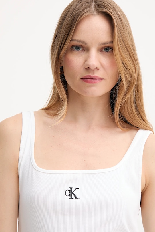 Ruházat Calvin Klein Jeans top J20J223192 fehér