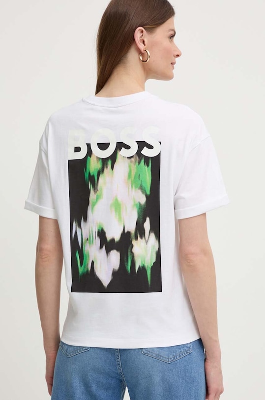 Boss Orange pamut póló pamut fehér 50501785