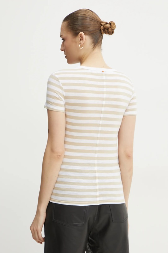 Одежда Хлопковая футболка Boss Orange 50504192 бежевый