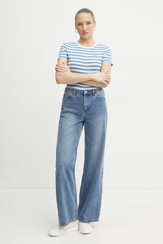 BOSS Orange t-shirt bawełniany 50504192 niebieski AA00