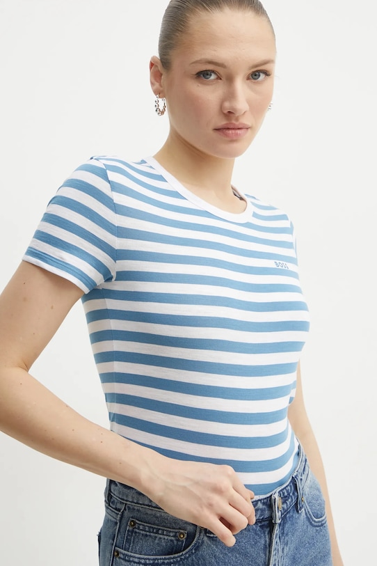 BOSS Orange t-shirt bawełniany niebieski 50504192