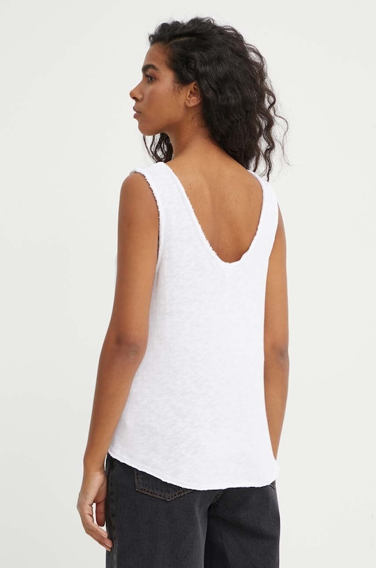 Ruházat American Vintage pamut top DEBARDEUR COL U SON29GE24 fehér