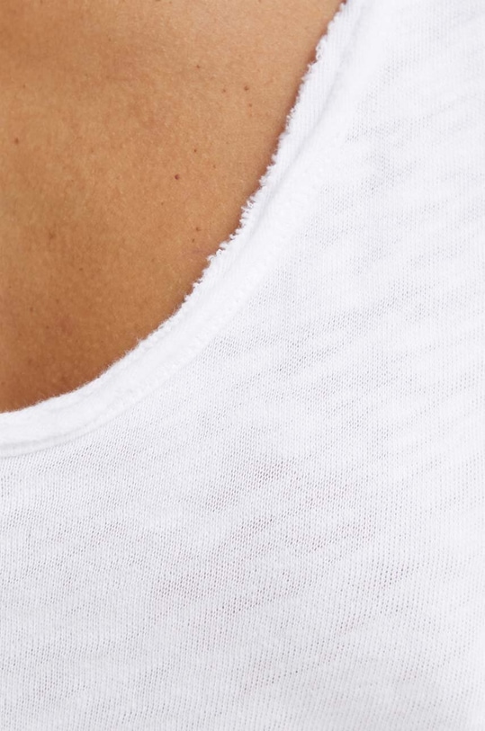 American Vintage pamut top DEBARDEUR COL U SON29GE24 fehér