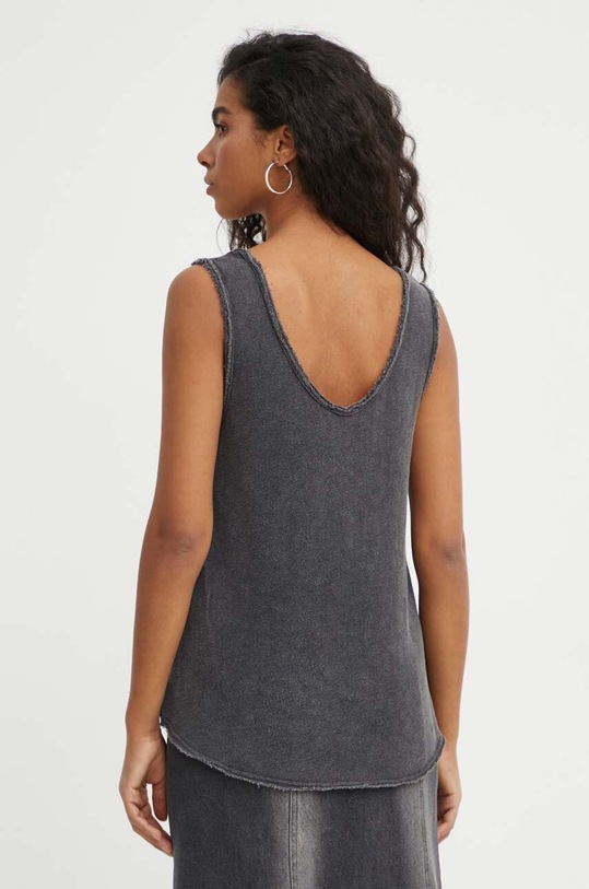 Ruházat American Vintage pamut top DEBARDEUR COL U SON29GE24 szürke