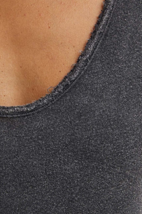 American Vintage pamut top DEBARDEUR COL U SON29GE24 szürke