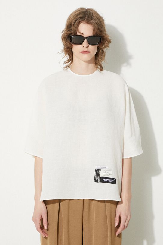 Льняна блузка Undercover Blouse круглий виріз бежевий UC1D1402.2