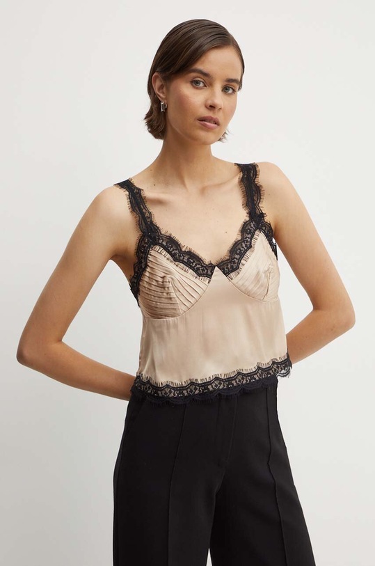 Top Sisley casual bež 5S7BLH01D