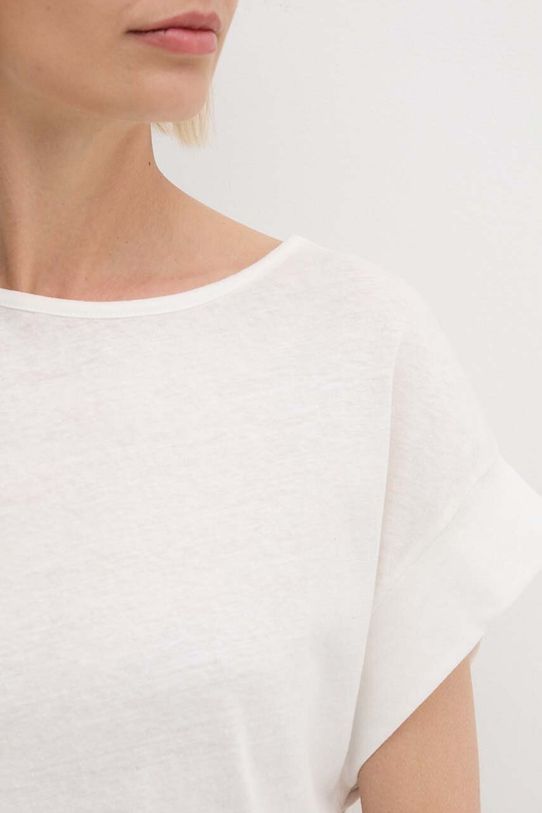 Sisley tricou din amestec de in 36QKL106H bej