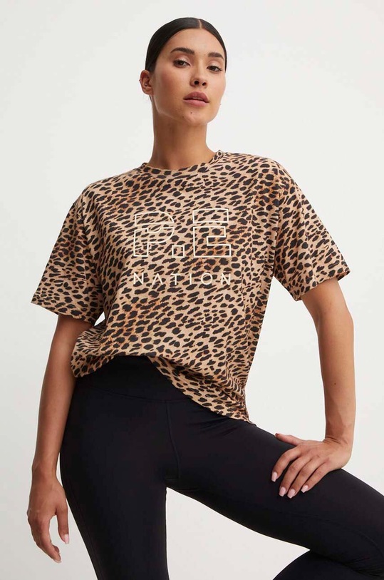 P.E Nation tricou Heads Up animal maro 242T313