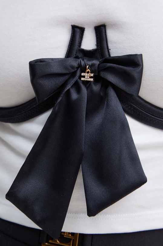 Elisabetta Franchi t-shirt bawełniany biały TO01542E2.NORBLIN