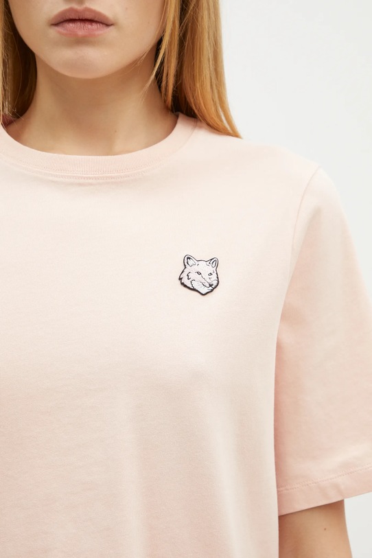 Maison Kitsuné cotton t-shirt Bold Fox Head Patch Comfort orange MW00127KJ0119
