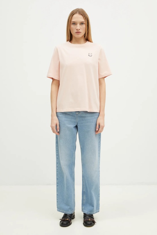 Maison Kitsuné cotton t-shirt Bold Fox Head Patch Comfort MW00127KJ0119 orange