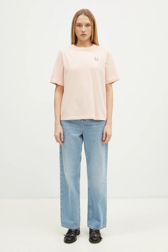 Maison Kitsuné cotton t-shirt Bold Fox Head Patch Comfort MW00127KJ0119 orange