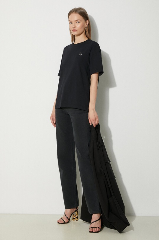 Maison Kitsuné cotton t-shirt Bold Fox Head Patch Comfort MW00127KJ0119 black AW24