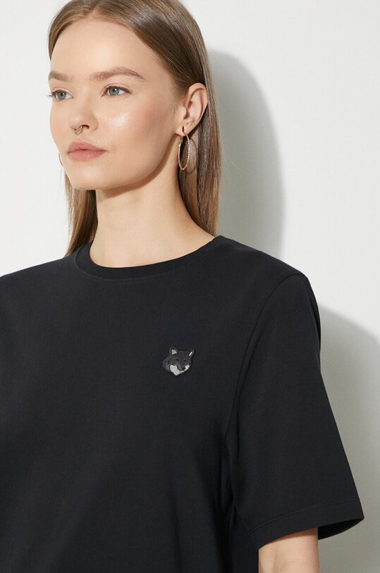 Maison Kitsuné cotton t-shirt Bold Fox Head Patch Comfort MW00127KJ0119 black