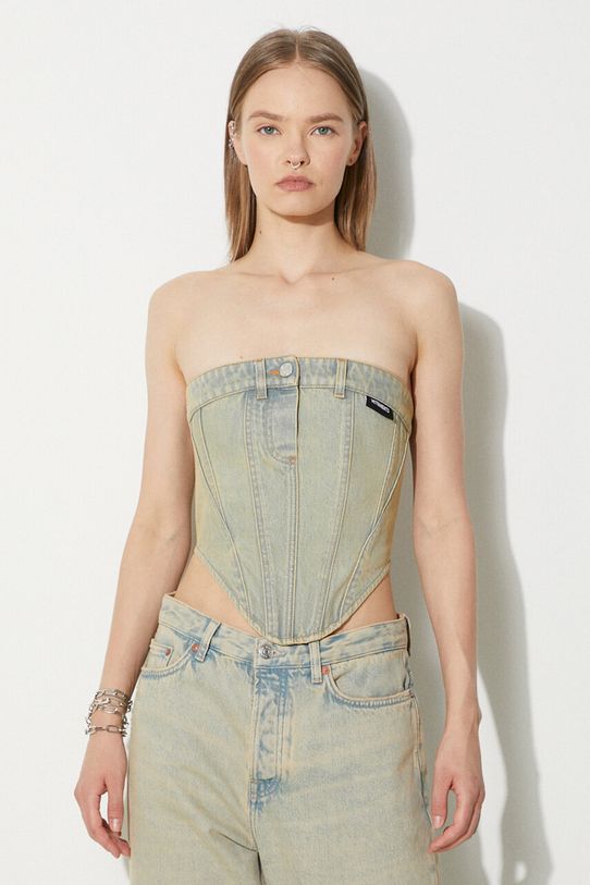 VETEMENTS denim top slim blue WE64TO100S