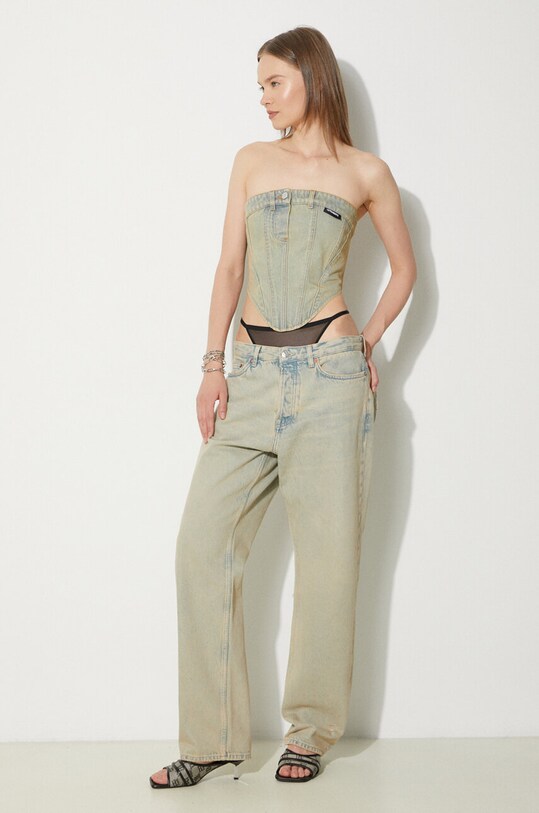 VETEMENTS denim top WE64TO100S blue SS24