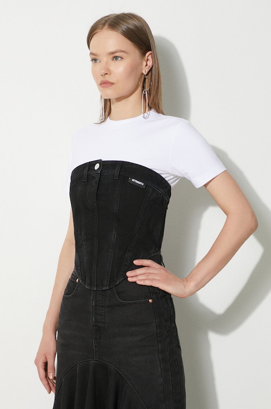 VETEMENTS denim top Denim Corsette Top WE64TO100B black
