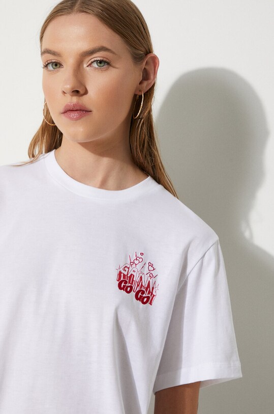 Памучна тениска GANNI Thin Jersey GoGo Relaxed T-shirt