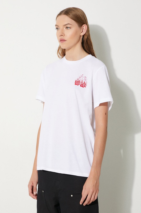 GANNI cotton t-shirt Thin Jersey GoGo Relaxed T-shirt T3925 white