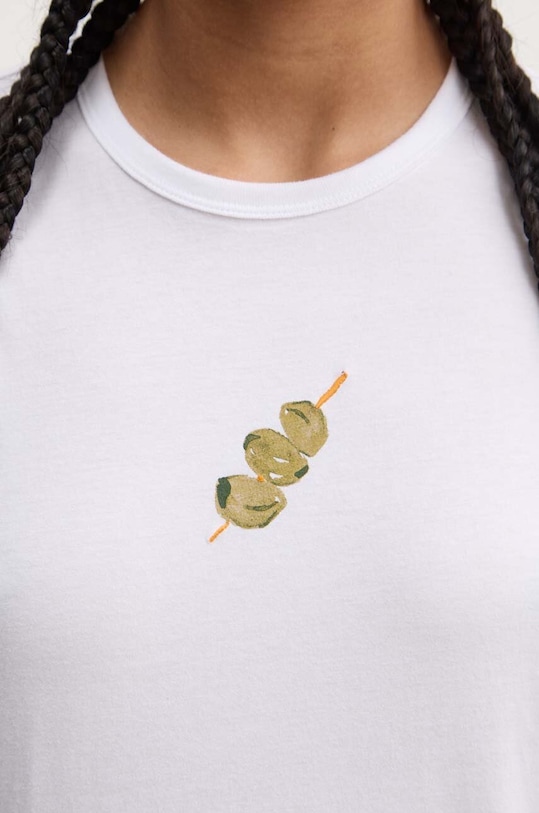 Pamučna majica Abercrombie & Fitch KI157.4084.100 bijela