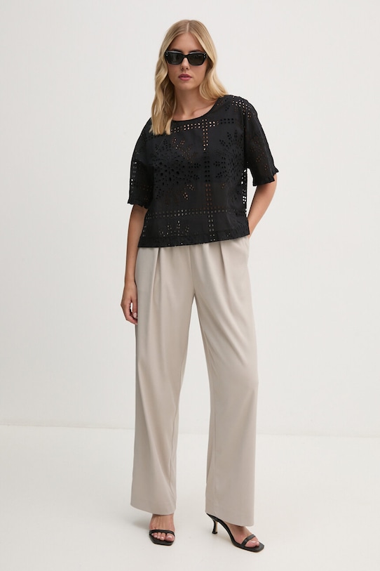 Bavlněná halenka Sandro Ferrone SFS14XBDBENEVOLO černá SS24