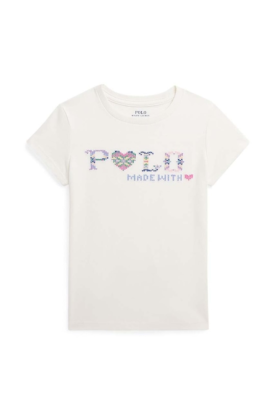 Polo Ralph Lauren t-shirt bawełniany dziecięcy nadruk beżowy 312926209001