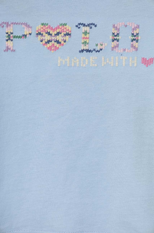 Dziewczynka Polo Ralph Lauren t-shirt bawełniany dziecięcy 312926209002 niebieski