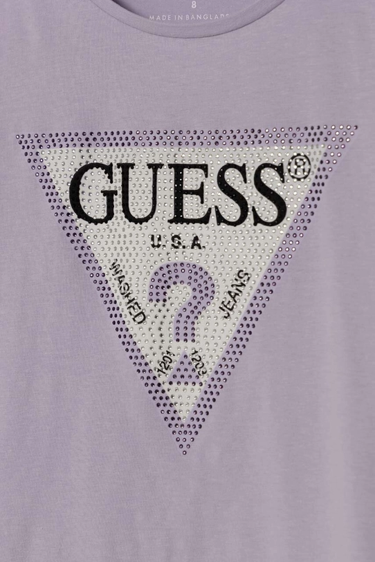 Dziewczynka Guess t-shirt dziecięcy J2YI51.K6YW1.PPYH fioletowy