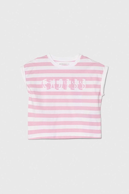 Guess t-shirt dziecięcy wzorzyste różowy J4RI09.K9NF3.PPYH
